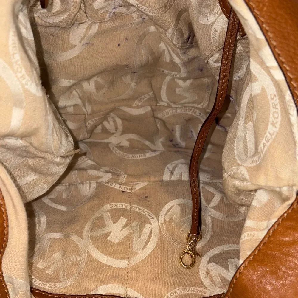 Michael Kors Bag Purse Handbag Leather Layton Pebbled Hobo Shoulder Pocketbook